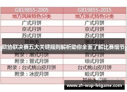 欧协联决赛五大关键规则解析助你全面了解比赛细节