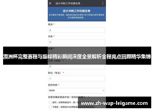 澳洲杯完整赛程与巅峰精彩瞬间深度全景解析全程亮点回顾精华集锦